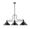 Z-LITE 725-3MB-MMB 3 Light Billiard, Matte Black Z-LITE 725-3MB-MMB 3 Light Billiard, Matte Black