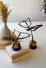KALALOU A6361 Set Of Two Sister Clara Butterflies On Caged Rock Base
