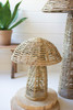 KALALOU A6366 Set Of Two Woven Seagrass Mushrooms