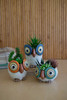 KALALOU CDV2209 Set Of Three Ceramic Owl Planters