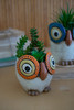 KALALOU CDV2209 Set Of Three Ceramic Owl Planters