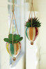 KALALOU CDV2210 Set Of Two Ceramic Hot Air Balloon Hanging Planters