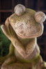 KALALOU CHE1473 Faux Concrete Frog - Large