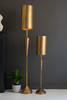 KALALOU CLL2803 Antique Gold Table Lamp With Metal Barrel Shade