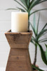 KALALOU CTNF1022 Set Of Three Recycled Wood Candle Towers