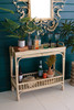 KALALOU DBA1003 Woven Cane Boho Bar Table