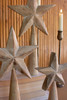 KALALOU NNV1181 Set Of Three Wooden Table Top Stars - Whitewash