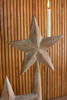 KALALOU NNV1181 Set Of Three Wooden Table Top Stars - Whitewash