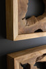 KALALOU DWA1028 Set Of Two Framed Teak Wall Art