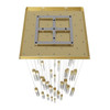 AVENUE LIGHTING HF1903-41-GL-BB-C 41-Light FLUSH MOUNT PENDANTS, BRUSHED BRASS