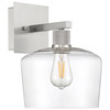 ACCESS LIGHTING 63144LEDDLP-BS/CLR 1-Light Chardonnay LED Wall Sconce, Brushed Steel