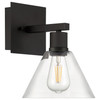 ACCESS LIGHTING 63143LEDDLP-MBL/CLR 1-Light Martini LED Wall Sconce, Matte Black