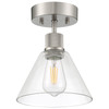 ACCESS LIGHTING 63146LEDDLP-BS/CLR 1-Light Martini LED Semi-Flush, Brushed Steel