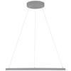 ACCESS LIGHTING 52067LEDD-GRY/ACR 1-Light Dual Voltage LED Pendant, Gray