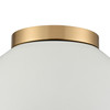 ELK HOME 52313/2 Pelham 10'' Wide 2-Light Flush Mount - Satin Brass with Matte White