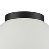 ELK HOME 52303/2 Pelham 10'' Wide 2-Light Flush Mount - Matte Black with Matte White