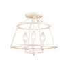 ELK HOME EC89683/3 Joanie 13'' Wide 3-Light Semi Flush Mount - Antique White