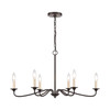 ELK HOME EC89689/6 Quinn 30'' Wide 6-Light Chandelier - Old Bronze