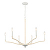 ELK HOME 52278/6 Breezeway 31'' High 6-Light Chandelier - White Coral