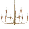 ELK HOME H0019-9618 Inga 29'' Wide 9-Light Chandelier - Brass