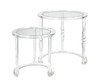 ELK HOME H0015-9104/S2 Jacobs Nesting Table - Set of 2 Round Clear