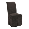 ELK HOME 6086445 Davoy Chocolate Parsons Skirted Chair - COVER ONLY