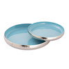 ELK HOME H0897-9780/S2 Nelson Tray - Set of 2 Light Blue Enamel