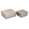 ELK HOME H0807-10666 Square Linen Texture Box - Small Nickel