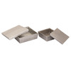 ELK HOME H0807-10666 Square Linen Texture Box - Small Nickel