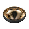 ELK HOME H0017-9754 Greer Bowl - Tall Black and Gold Glazed