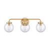 ELK HOME EC89944/3 Fairbanks 22.75'' Wide 3-Light Vanity Light - Brushed Gold and Clear