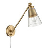 ELK HOME 52353/1 Albany 9.25'' High 1-Light Swingarm Sconce - Brushed Gold