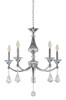 BETHEL INTERNATIONAL LA44C23CH 5-Light Chandelier, Satin Brass