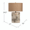 CRESTVIEW COLLECTION CVLY1913 Birch Wood Table Lamp