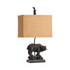 CRESTVIEW COLLECTION CVAVP133 Fishing Bear Table Lamp