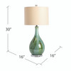 CRESTVIEW COLLECTION CVAP1616 Sea Scape Table Lamp 30"Ht
