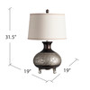 CRESTVIEW COLLECTION CVAVP1567 Silver Canyon Table Lamp