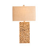 CRESTVIEW COLLECTION CVLY1920 Stacked Wood Table Lamp