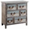 CRESTVIEW COLLECTION CVFZR1244 Nantucket 6 Drawer Weathered Wood Chest