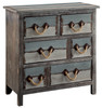 CRESTVIEW COLLECTION CVFZR1244 Nantucket 6 Drawer Weathered Wood Chest