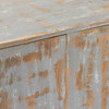 CRESTVIEW COLLECTION CVFNR657 Bengal Manor Mango Wood 2 Door Cabinet Heavily Distressed Grey Finish