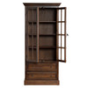 CRESTVIEW COLLECTION CVFVR8005 Hawthorne Estate 2 Drawer 2 Glass Door Curio Cabinet