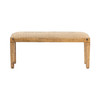 CRESTVIEW COLLECTION CVFNR309 Bengal Manor Mango Wood Burlap Bench