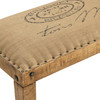 CRESTVIEW COLLECTION CVFNR309 Bengal Manor Mango Wood Burlap Bench