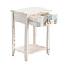 CRESTVIEW COLLECTION CVFZR3561 South Shore Multi Color Nautical Patchwork 1 Drawer Accent Table