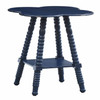 CRESTVIEW COLLECTION CVFZR3514 Bar Harbor Indigo Clover Shaped Accent Table