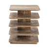CRESTVIEW COLLECTION CVFNR467 Bengal Manor Mango Wood Tiered Accent Table