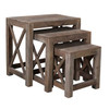 CRESTVIEW COLLECTION CVFNR516 Bengal Manor Acacia Wood Set of Nested Tables