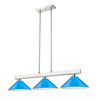 Z-LITE 152BN-MEB 3 Light Billiard Light, Brushed Nickel
