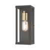 LIVEX LIGHTING 28032-07 1 Light Bronze Outdoor ADA Medium Wall Lantern with Antique Gold Finish Accents